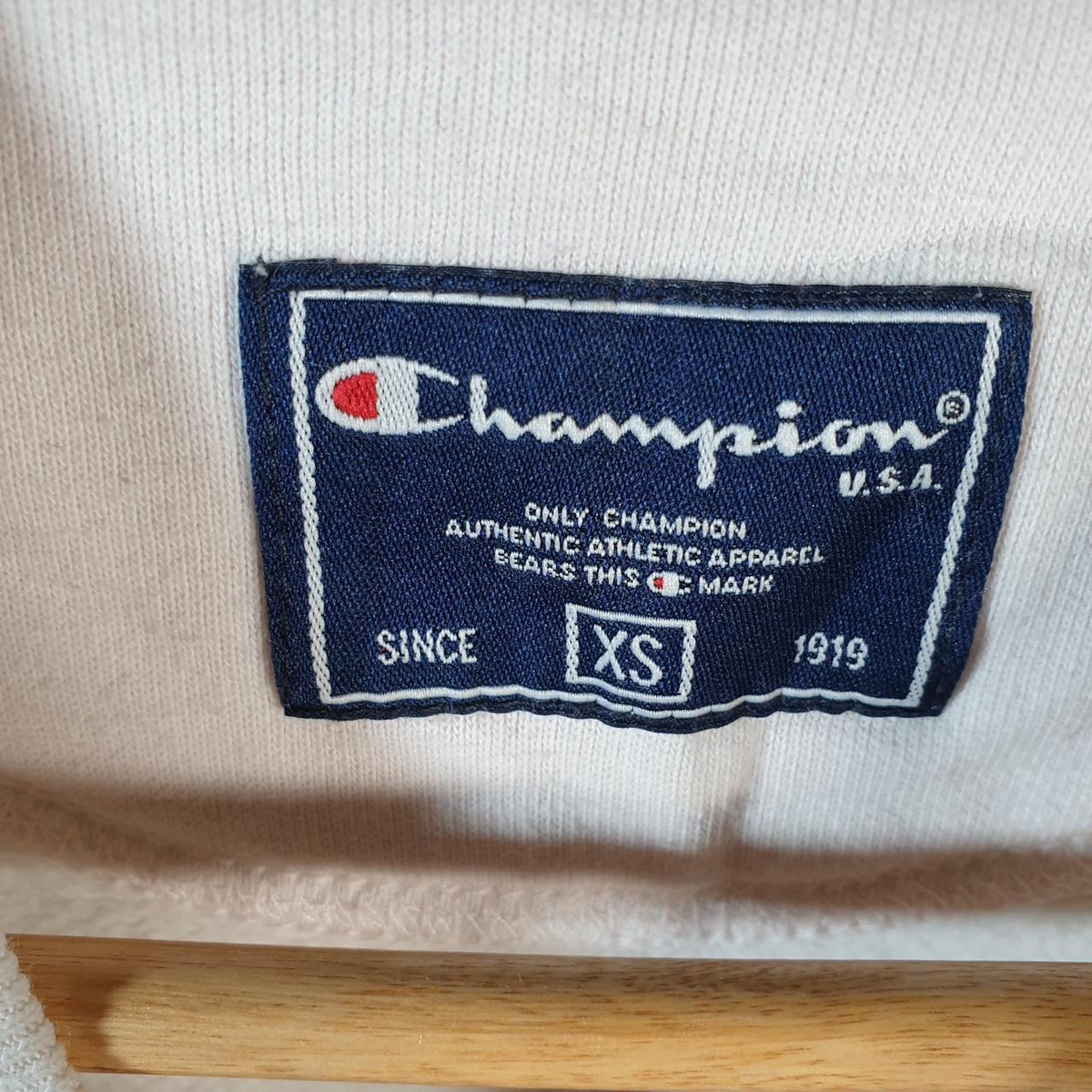 Vintage Champion Sweatshirt Womens XS Pink Spellout Pullover