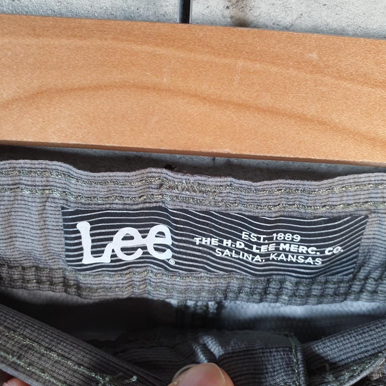 Vintage Lee Chino Shorts Jorts Cargo Womens W26 Grey Baggy Cotton A4434