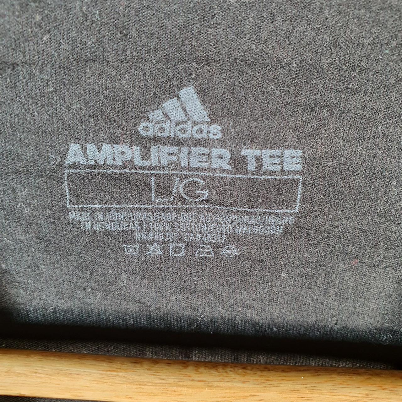 Vintage Adidas Amplifier T Shirt Men’s Large Black Three Stripes Logo Athletic