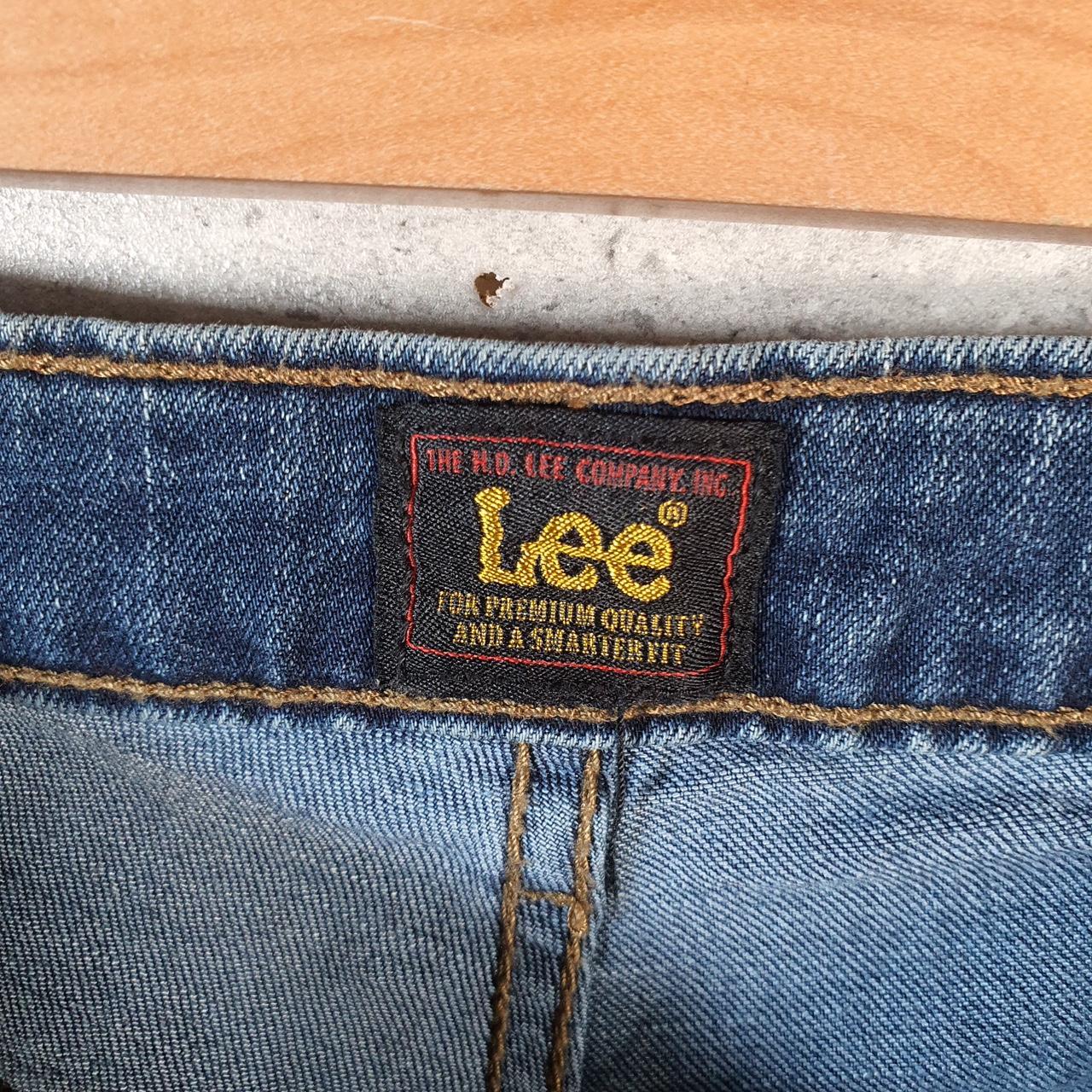 Vintage Lee Baggy Shorts Jorts Cargo Womens W34 Blue Denim Relaxed Cargo