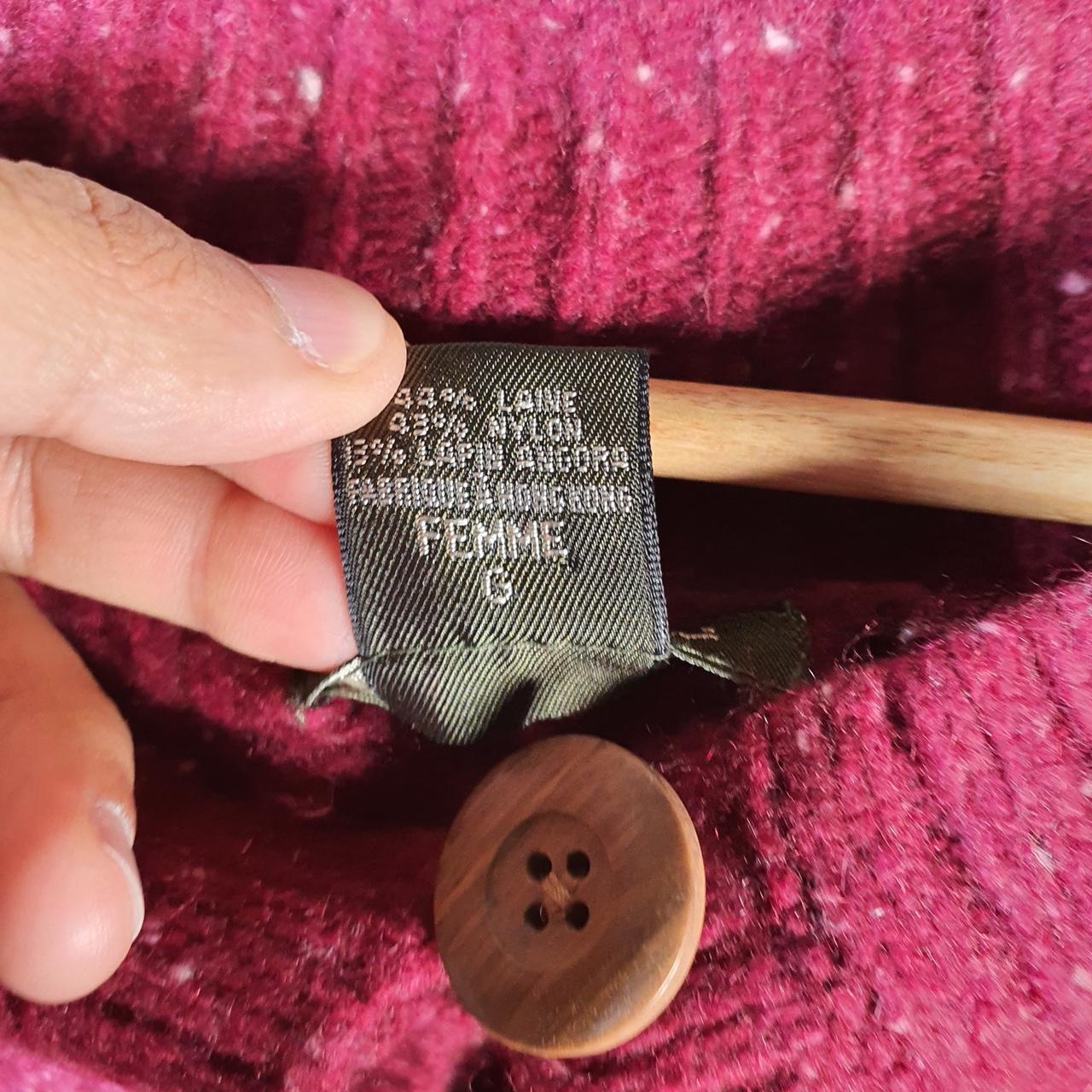 Vintage Eddie Bauer Knit Sweater Womens Large Red Y2K Pullover 1/4 Button