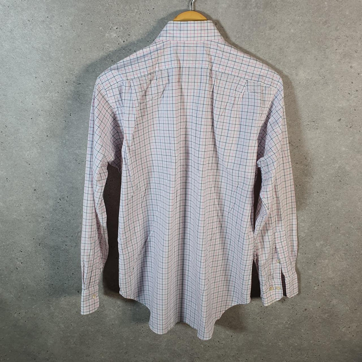 Vintage Ralph Lauren Button Down Shirt Men’s Large Checkered White Regent Classic Fit