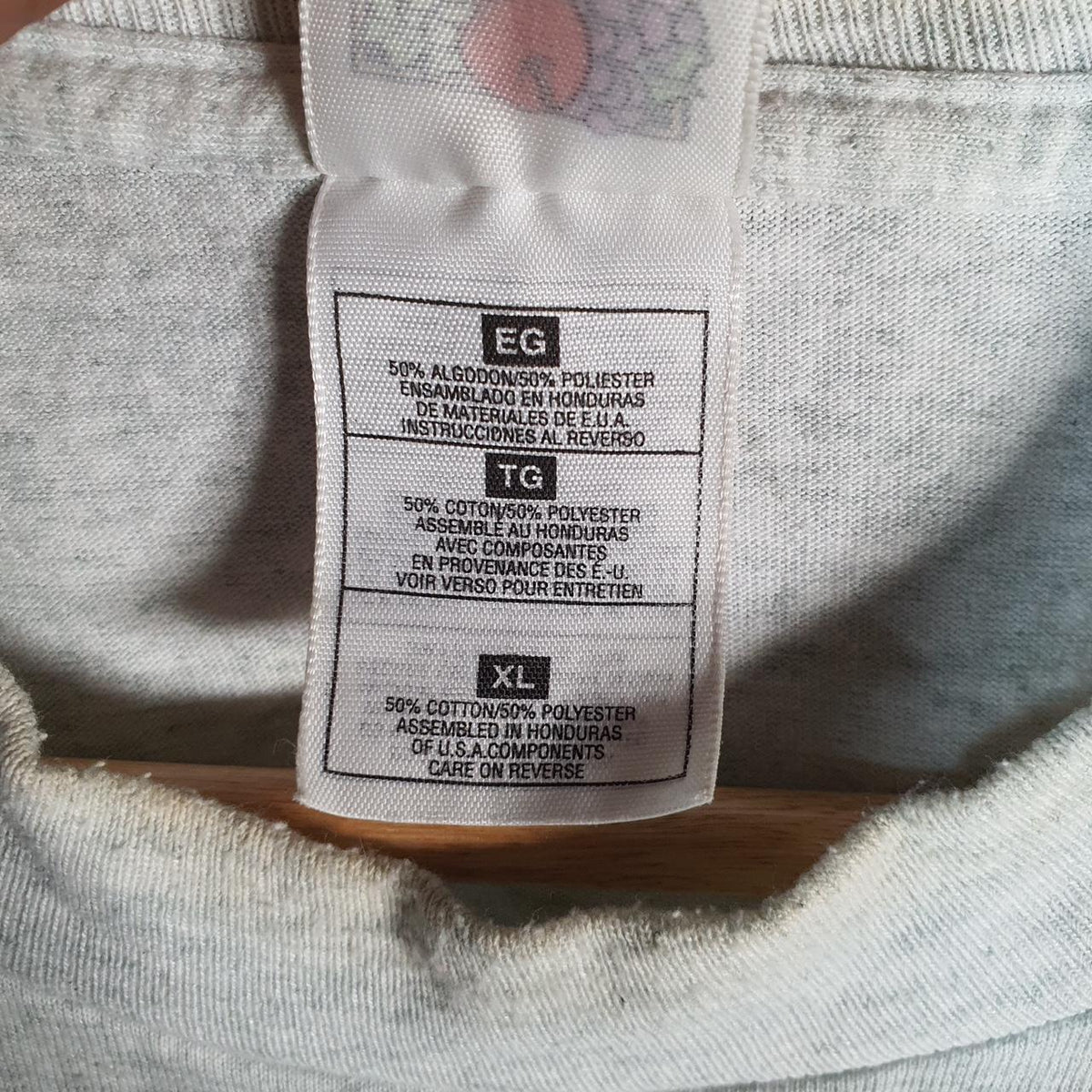 Vintage Fruit of the Loom Support Republic 90s USA Single Stitch T Shirt Men’s XL Grey C9492