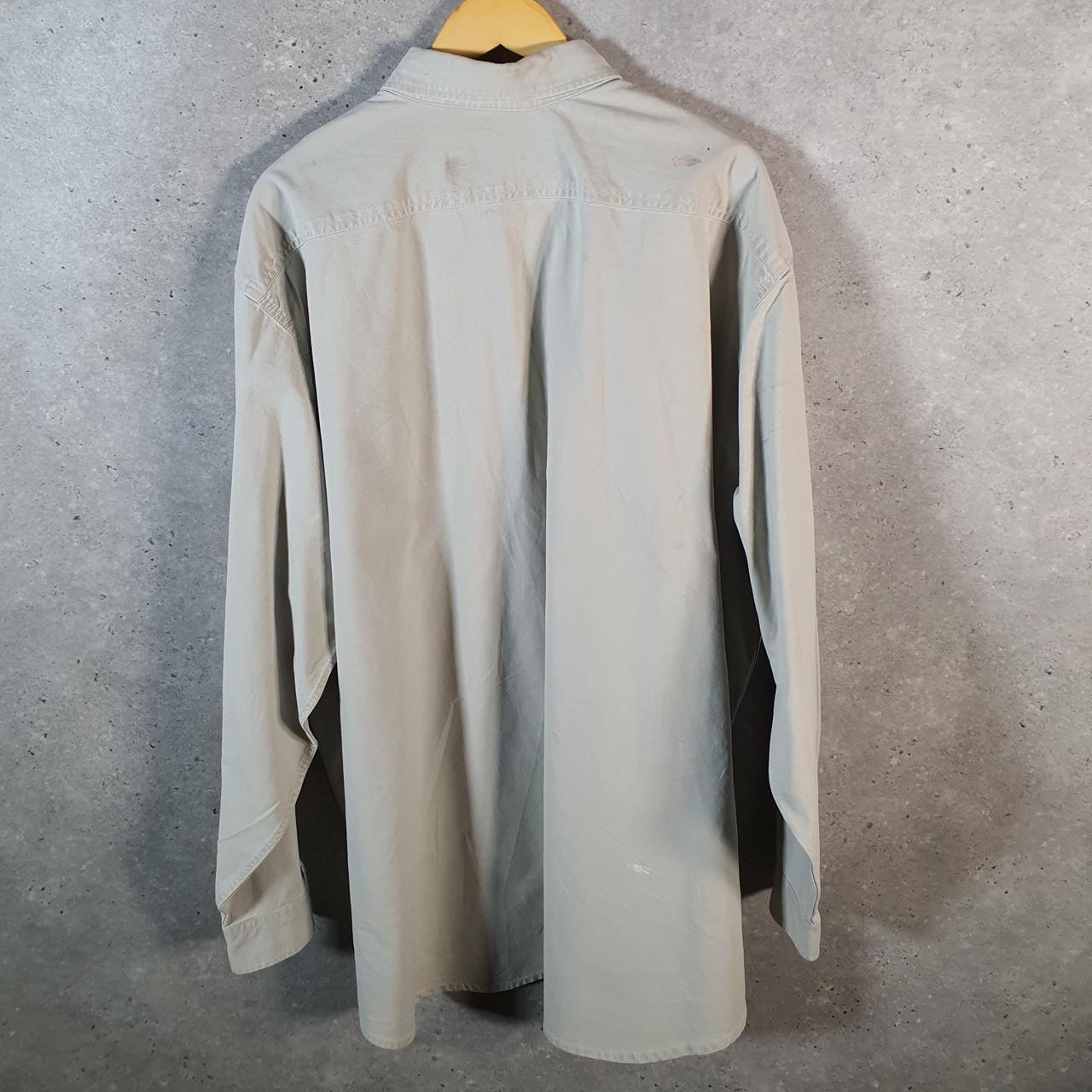 Vintage Carhartt Rugged Outdoor Wear Shirt Button Down Mens 3XL Brown Long Sleeve