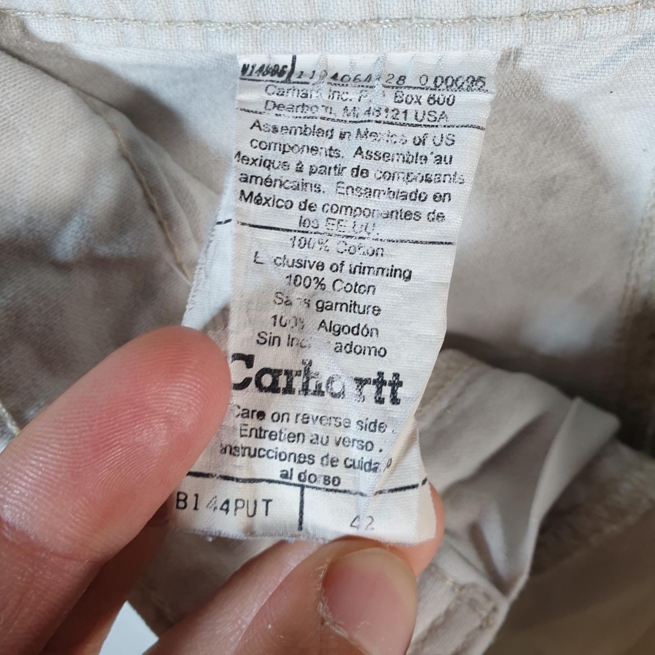 Vintage Carhartt Baggy Carpenter Shorts Jorts Cargo Men’s W42 Beige Original Fit Workwear