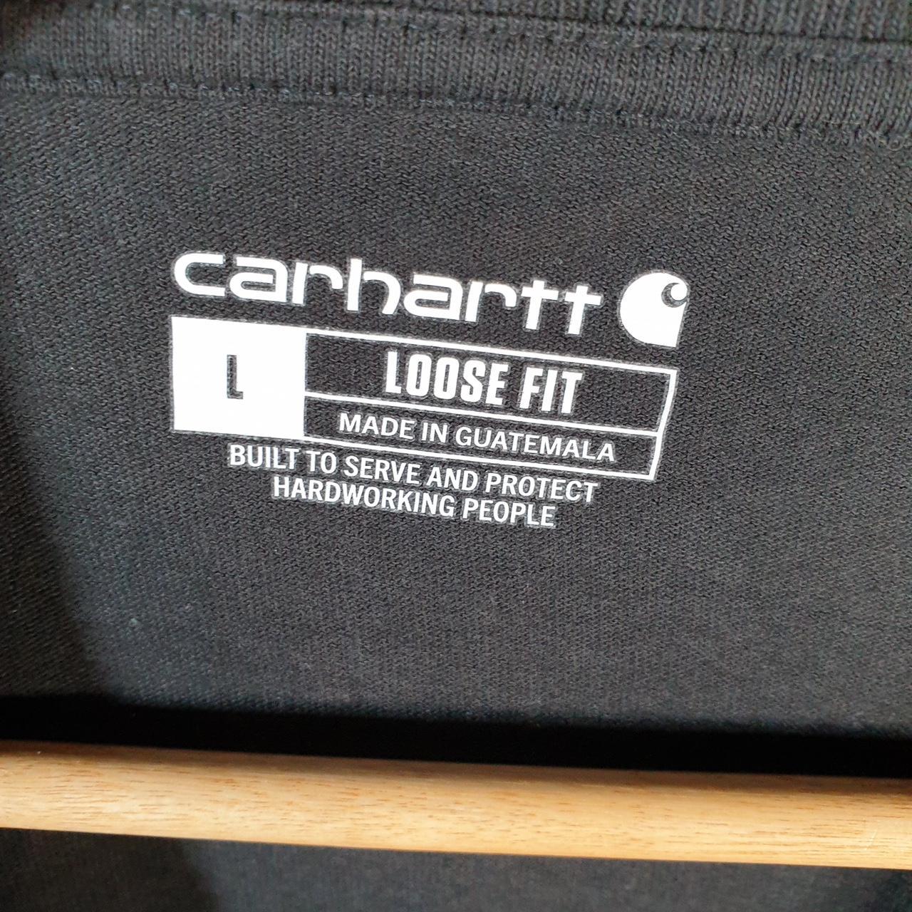 Vintage Carhartt Pocket T Shirt Men’s Large Black Workwear Chore Utility Loose Fit