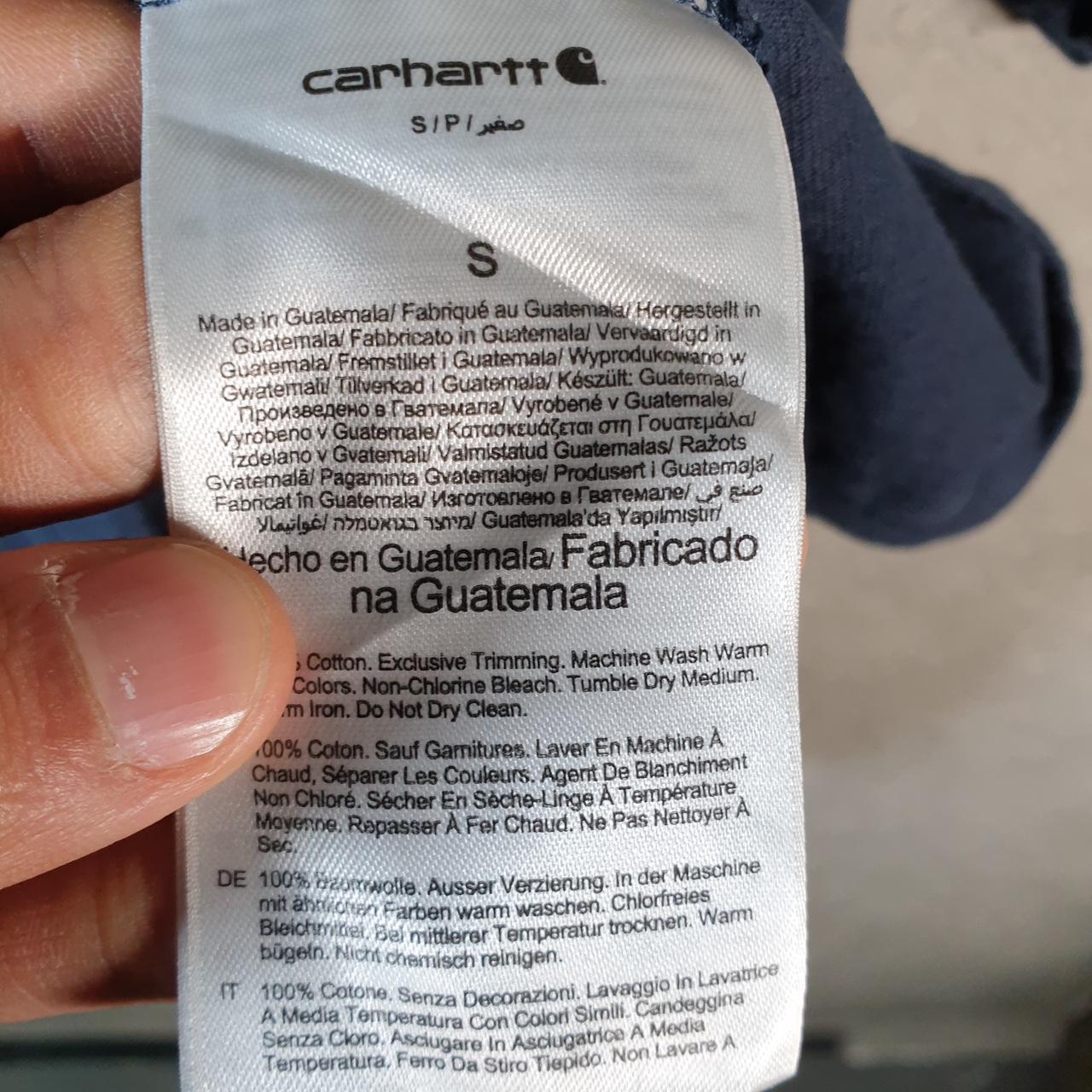 Vintage Carhartt Pocket T Shirt Men’s Small Navy Blue Workwear Chore Utility Loose Fit C9299