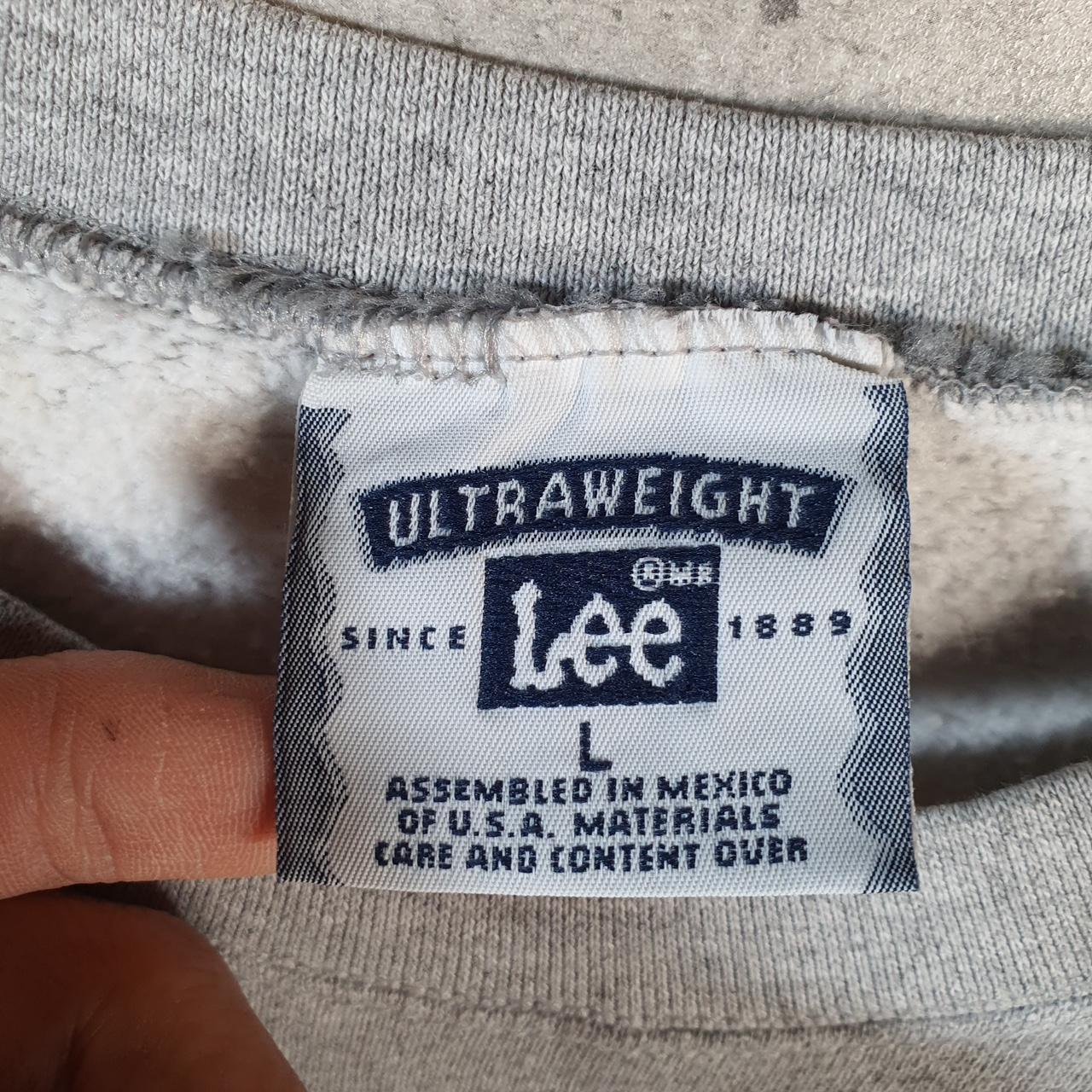 Vintage Lee Ultraweight Sweatshirt Men’s Large Grey USA Hifi.Com Pullover