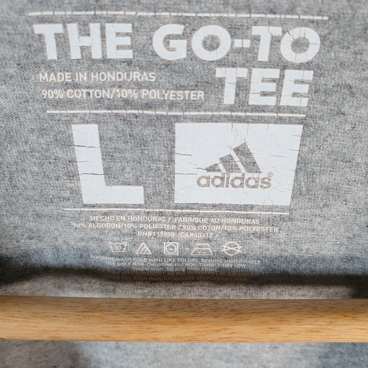 Vintage Adidas Go Tee T Shirt Men’s Large Grey Three Stripes Athletic