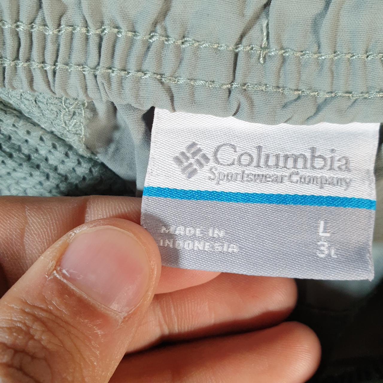 Vintage Columbia Performance Fishing Gear Shorts Womens Large Blue Athletic Hiking