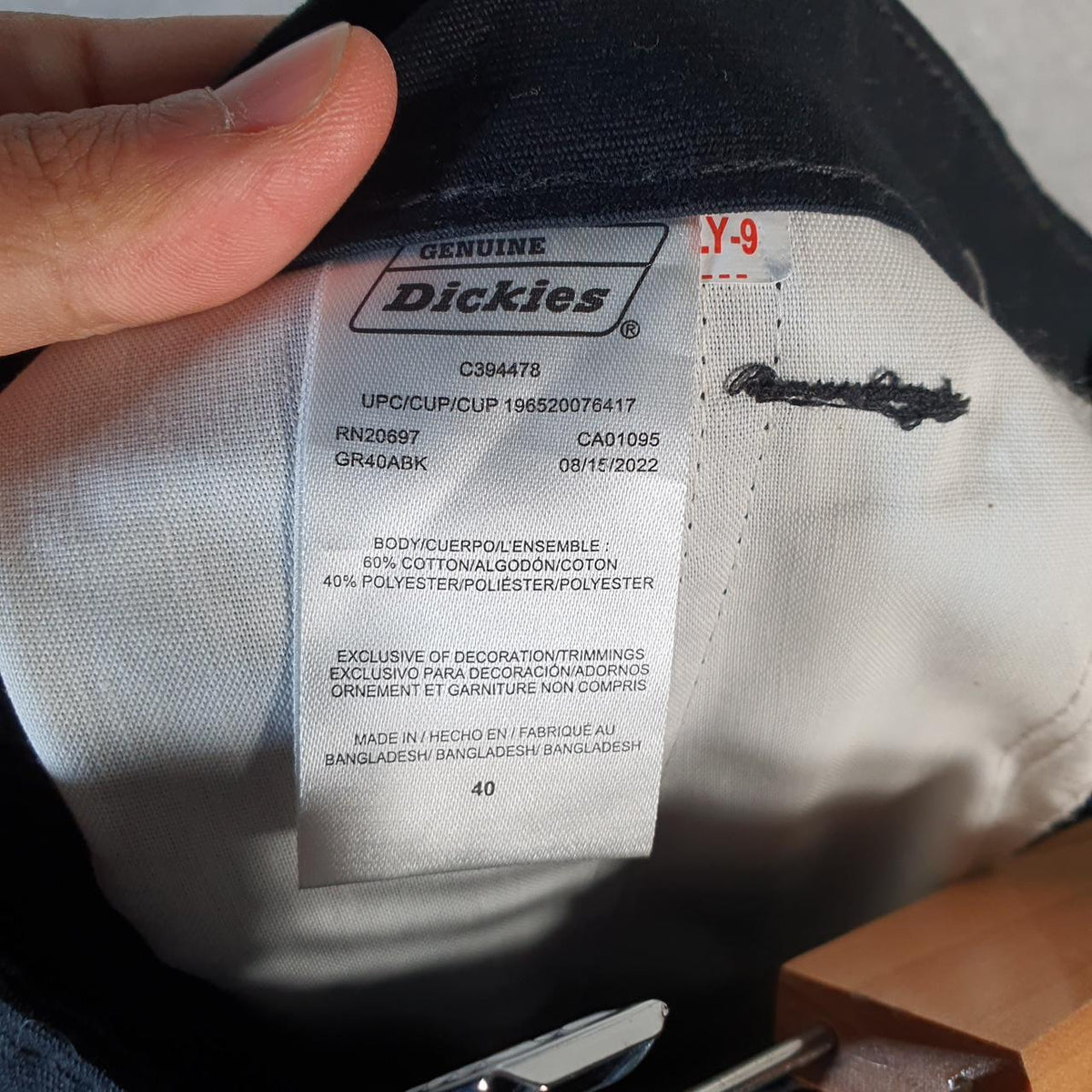 Vintage Dickies Baggy Chino Shorts Jorts Cargo Mens W40 Black Regular Fit