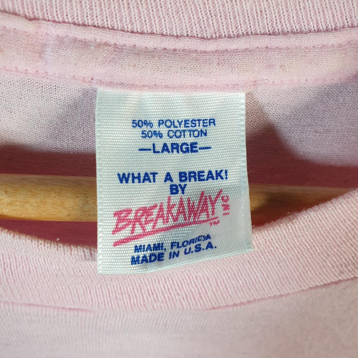 Vintage Breakaway Mexico Graphic 90s USA Single Stitch T Shirt Men’s Large Pink