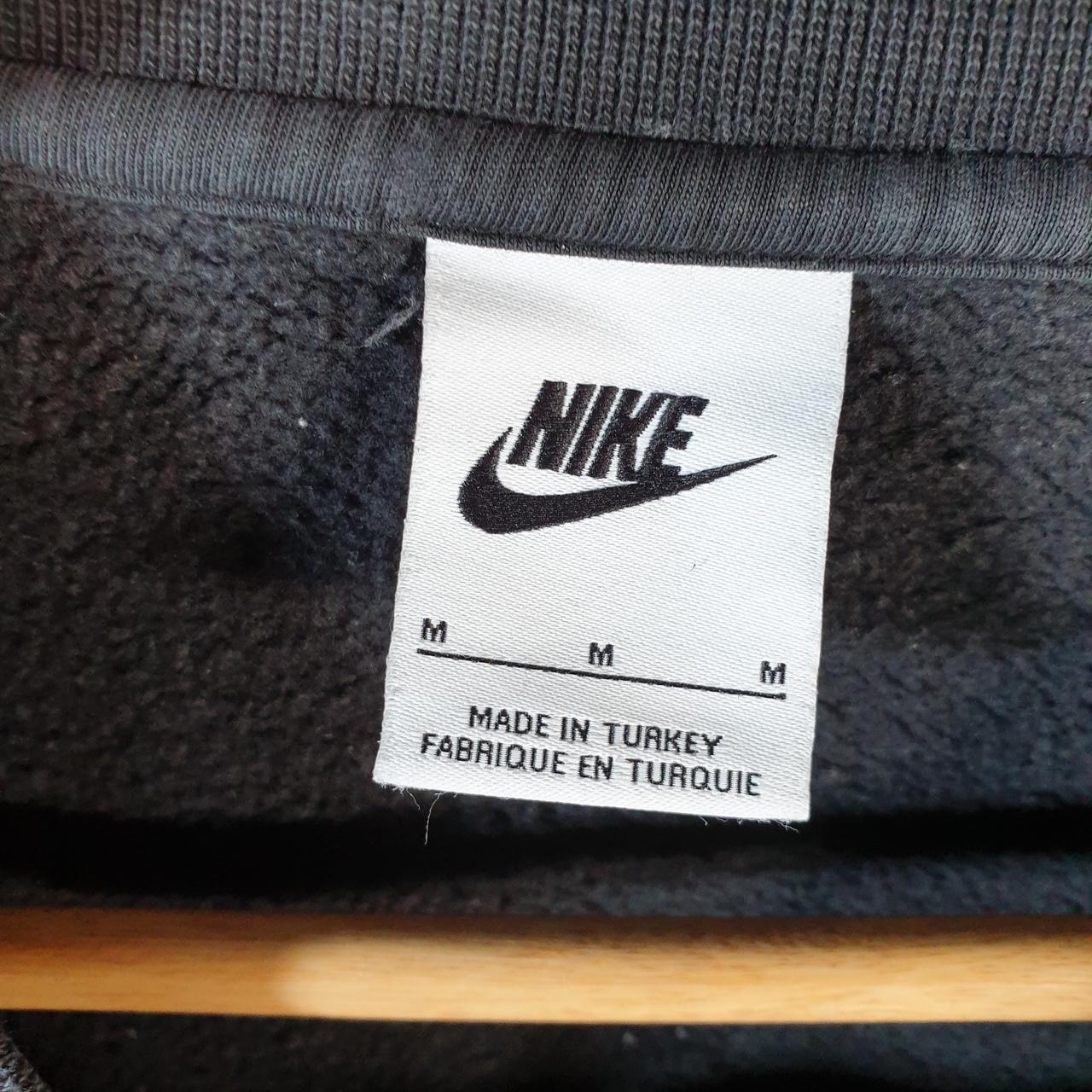 Vintage Nike Club Embroidered Sweatshirt Mens Medium Black Y2K Pullover Logo