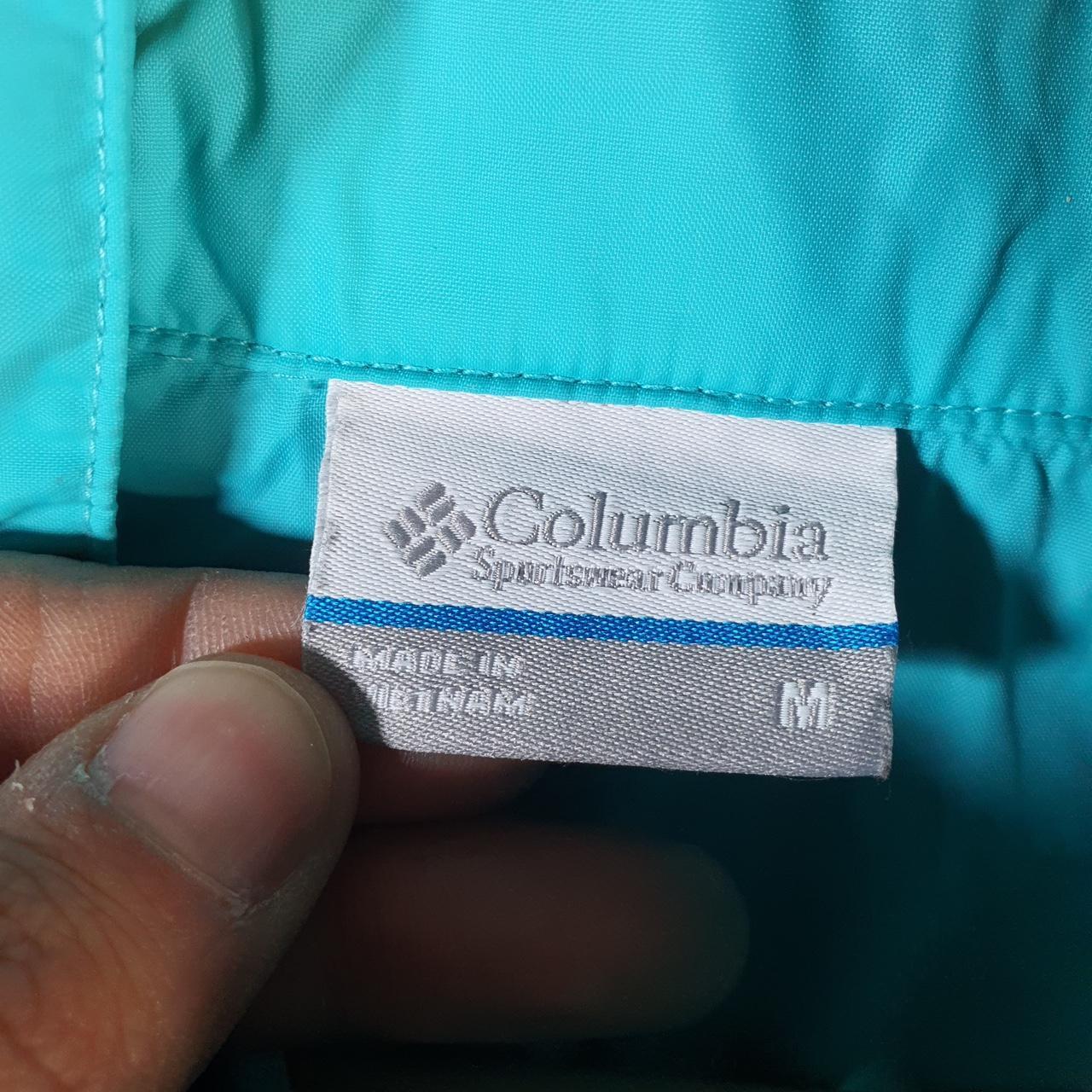 Vintage Columbia Windbreaker Track Jacket Womens Medium Blue USA Athletic