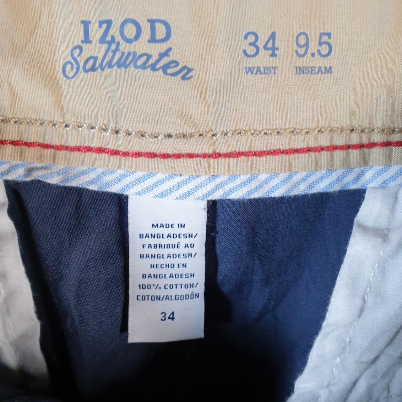 Vintage Izod Golf Chino Shorts Jorts Cargo Men’s W34 Navy Blue Baggy Cotton