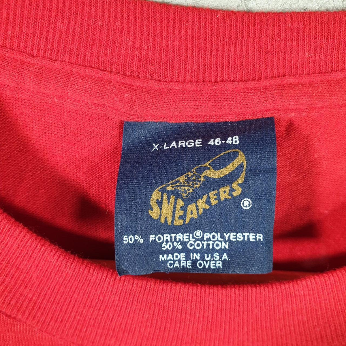 Vintage Sneakers Wenglikowski Family 1987 Graphic USA Single Stitch T Shirt Men’s XL Red