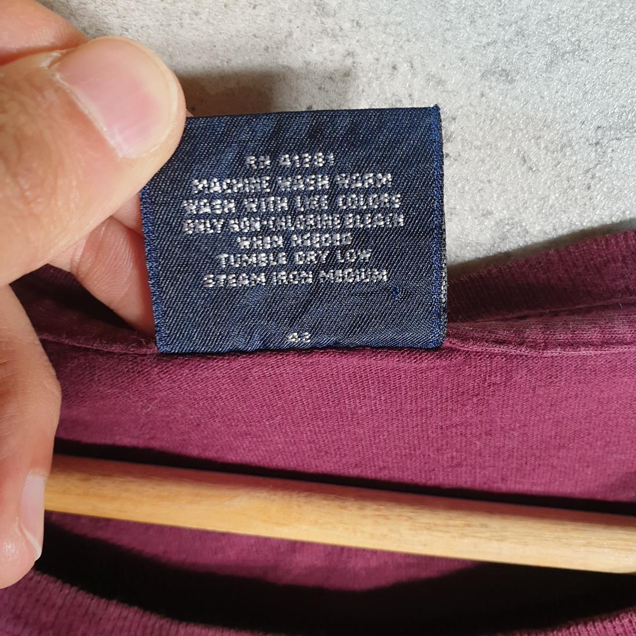 Vintage Ralph Lauren Polo T Shirt Men’s XL Burgundy Red Embroidered Classic Fit Pony C8590