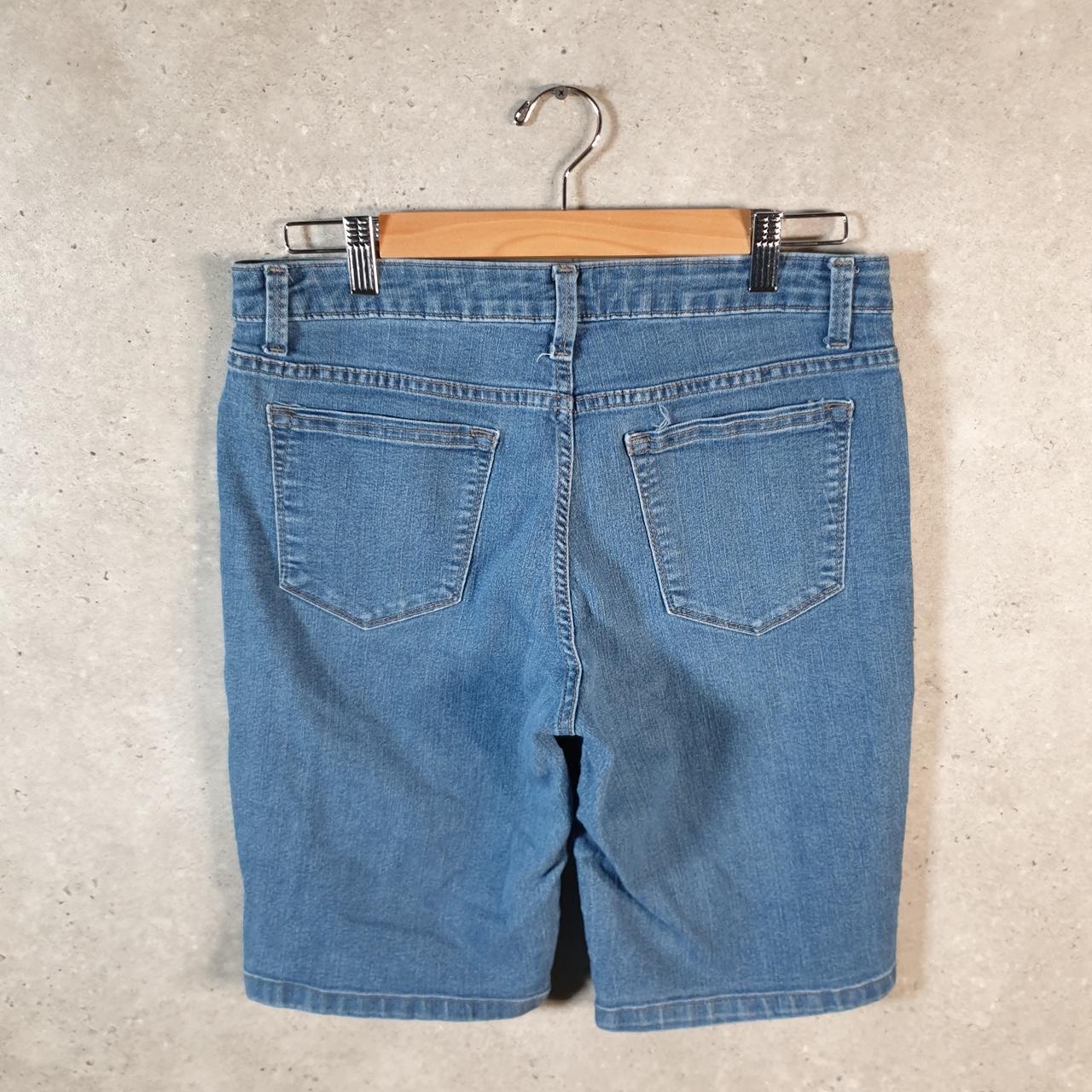 Vintage Lee Baggy Shorts Jorts Cargo Womens W32 Blue Relaxed Denim