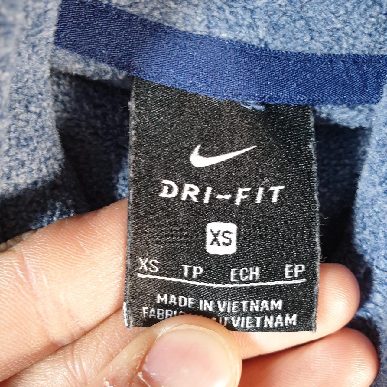 Vintage Nike Dri Fit fleece Sweatshirt Womens XS Blue Swoosh Y2K Pullover