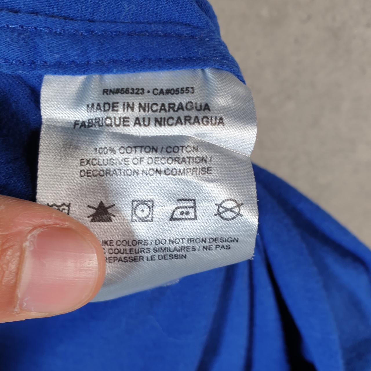 Vintage Nike T Shirt Men’s Large Blue Printed Single Swoosh Logo Athletic C8244