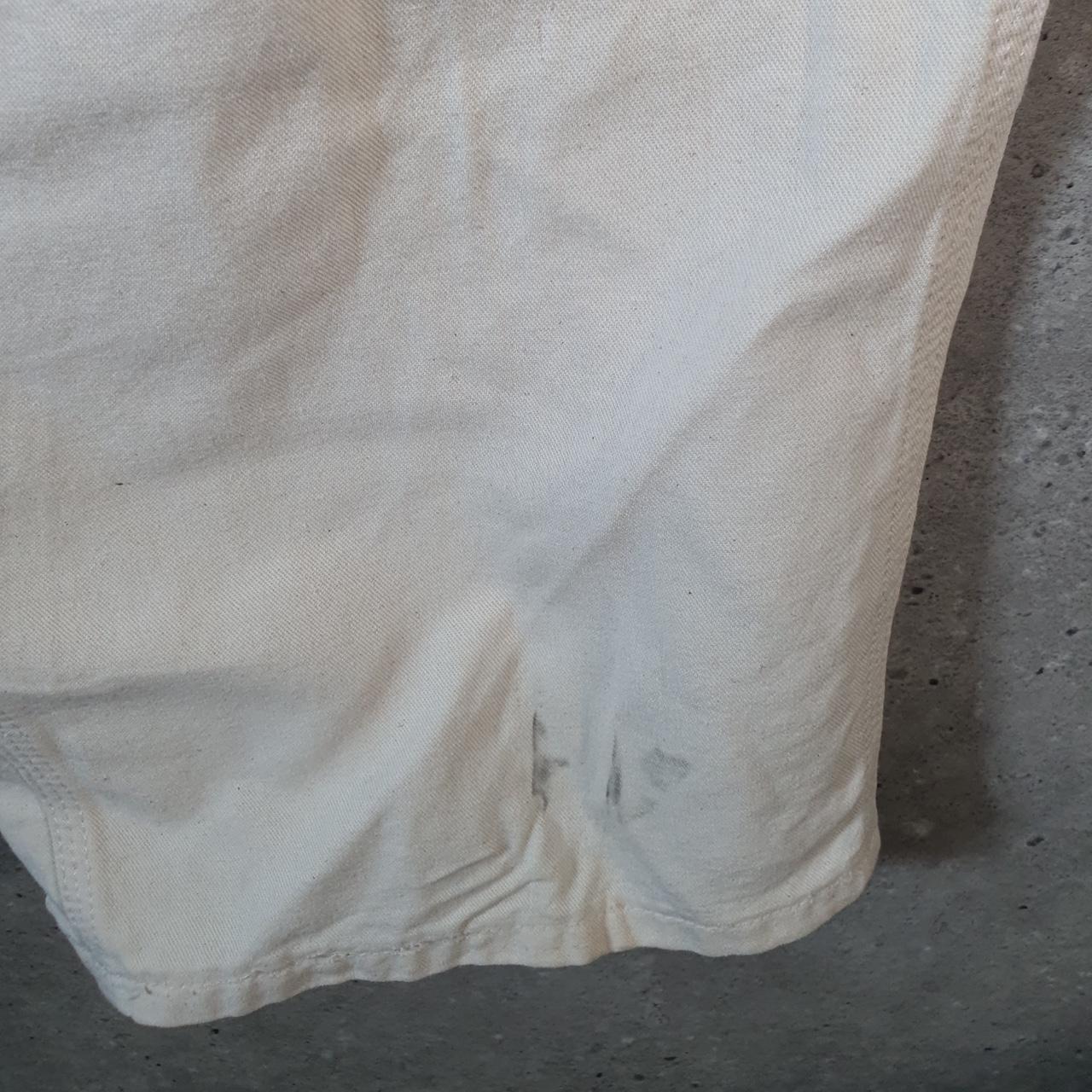 Vintage Carhartt Carpenter Double Knee Trousers Mens W42 L32 White Original Fit Workwear