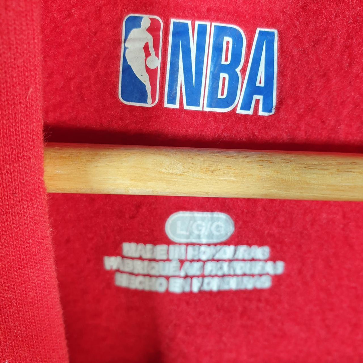 Vintage NBA Chicago Bulls Hoodie Mens Large Red Pullover USA Pro Sport