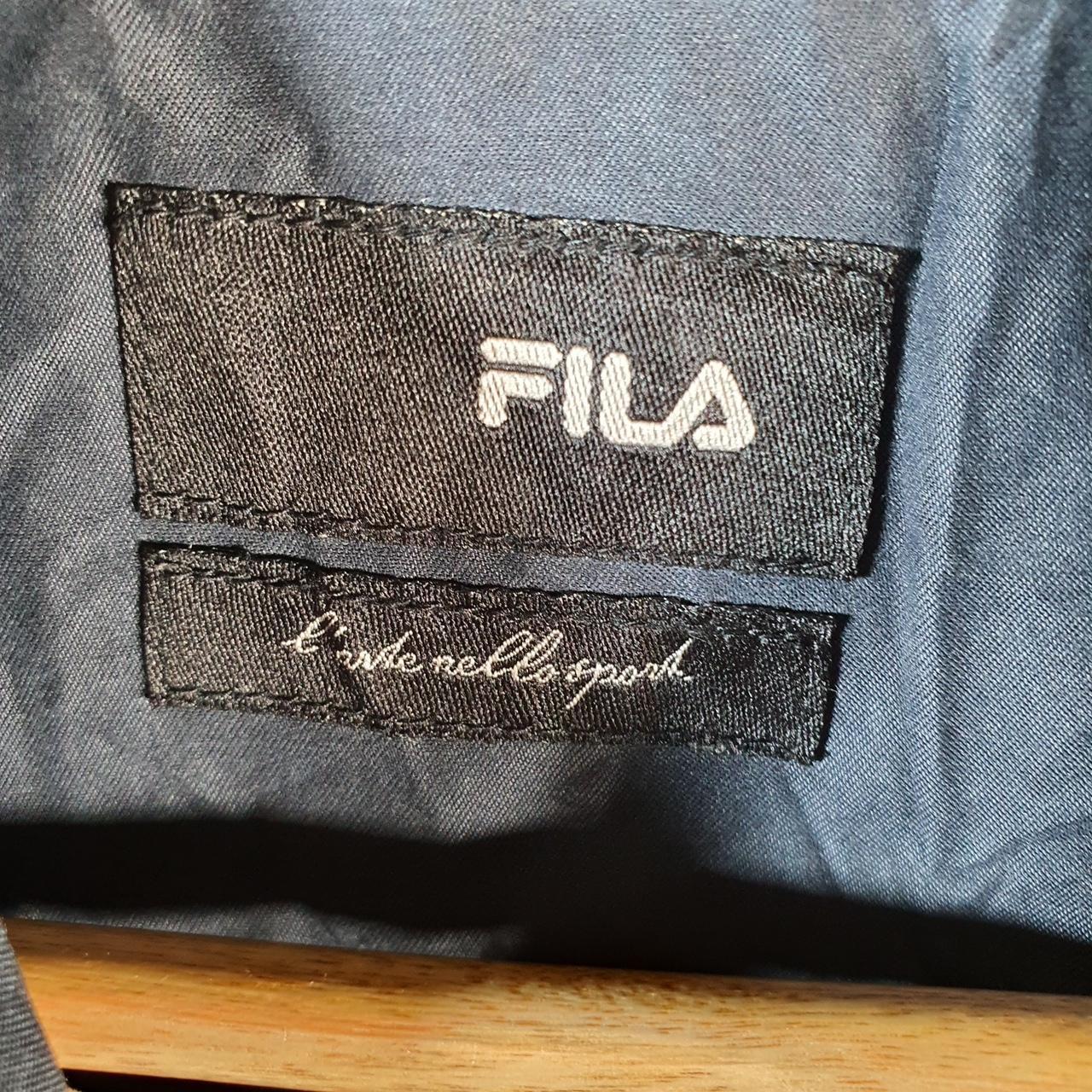 Vintage Fila Windbreaker Track Jacket Mens XL Navy Blue USA Full Zip Outdoors