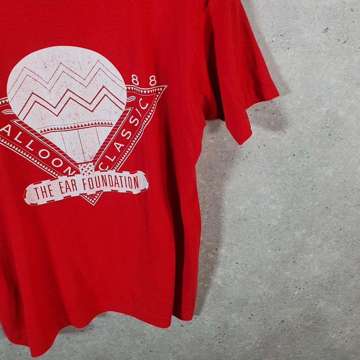 Vintage 1988 Balloon Ear Foundation USA Screen Stars Single Stitch T Shirt Men’s Large Red Big Fish Vintage