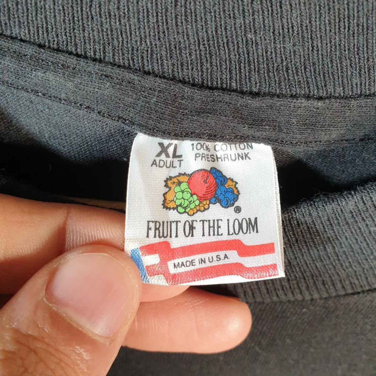 Vintage Fruit of the Loom Beta Phi Sigma 90s USA Single Stitch T Shirt Men’s XL Black C8959