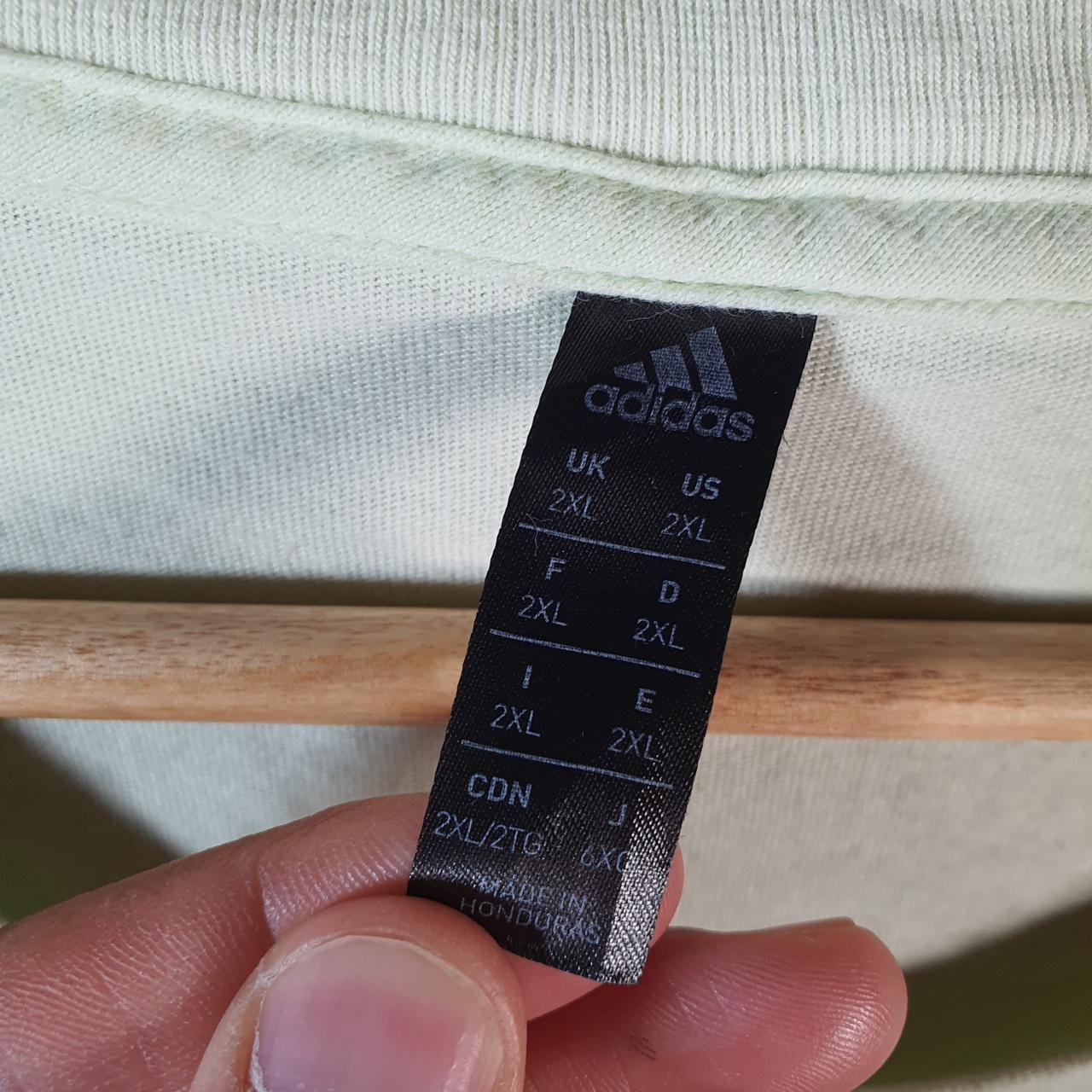 Vintage Adidas Spellout T Shirt Men’s 2XL Green Three Stripes Logo Athletic