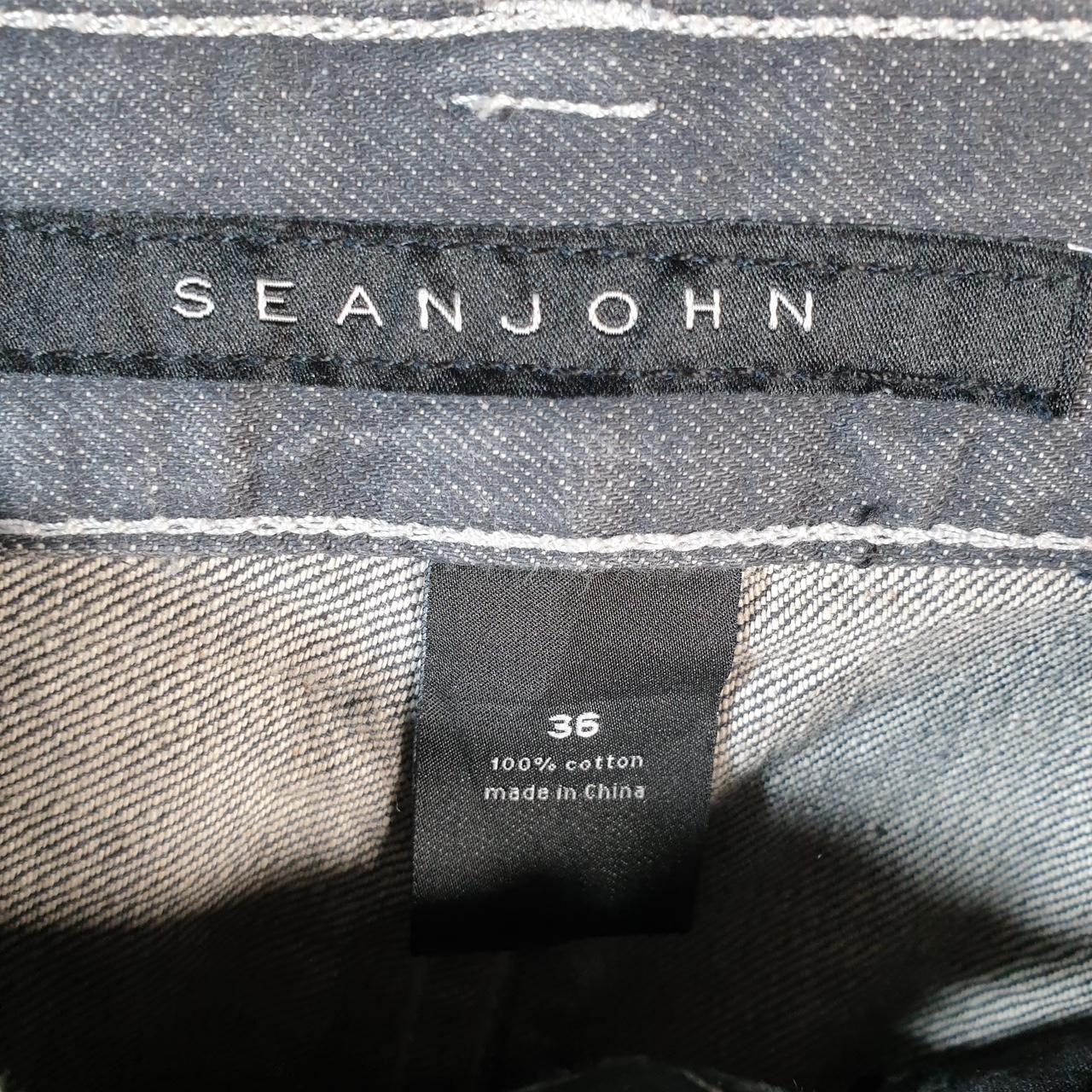 Vintage Sean John Baggy Y2K Hip Hop Jeans Shorts Jorts Mens W36 Grey Denim USA Big Fish Vintage