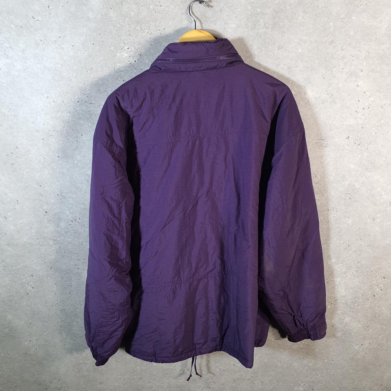 Vintage L.L. Bean Outdoors Nylon Jacket Mens Large Purple Korea Waterproof Hooded