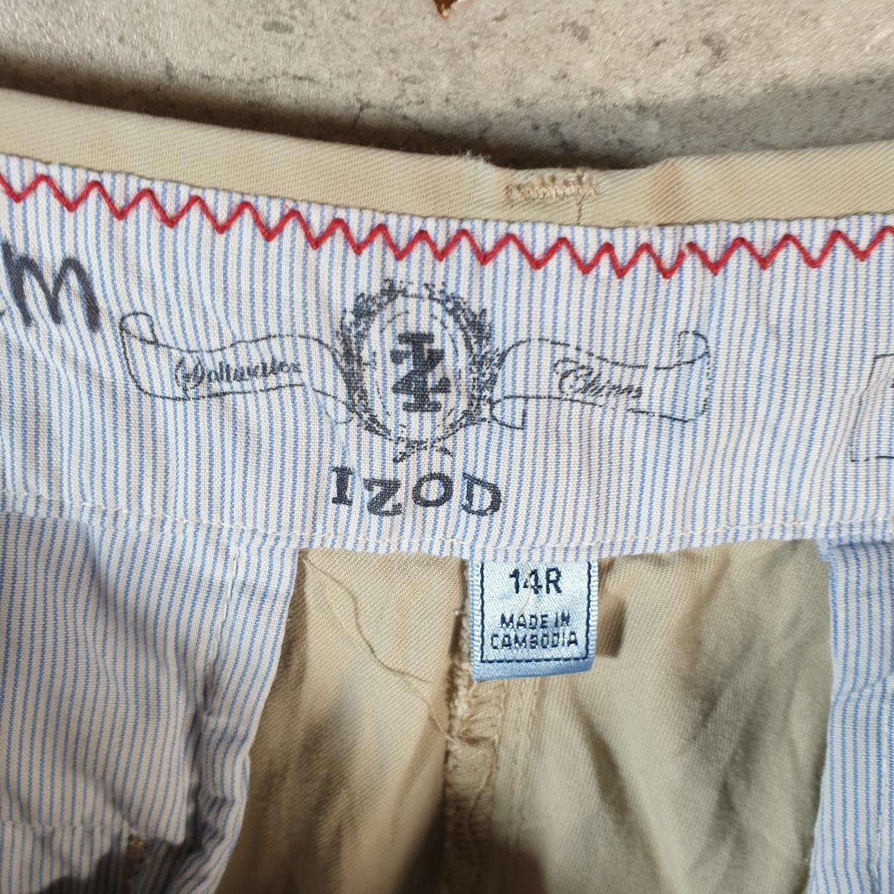 Vintage Izod Golf Chino Shorts Jorts Cargo Womens W36 Brown Baggy Cotton