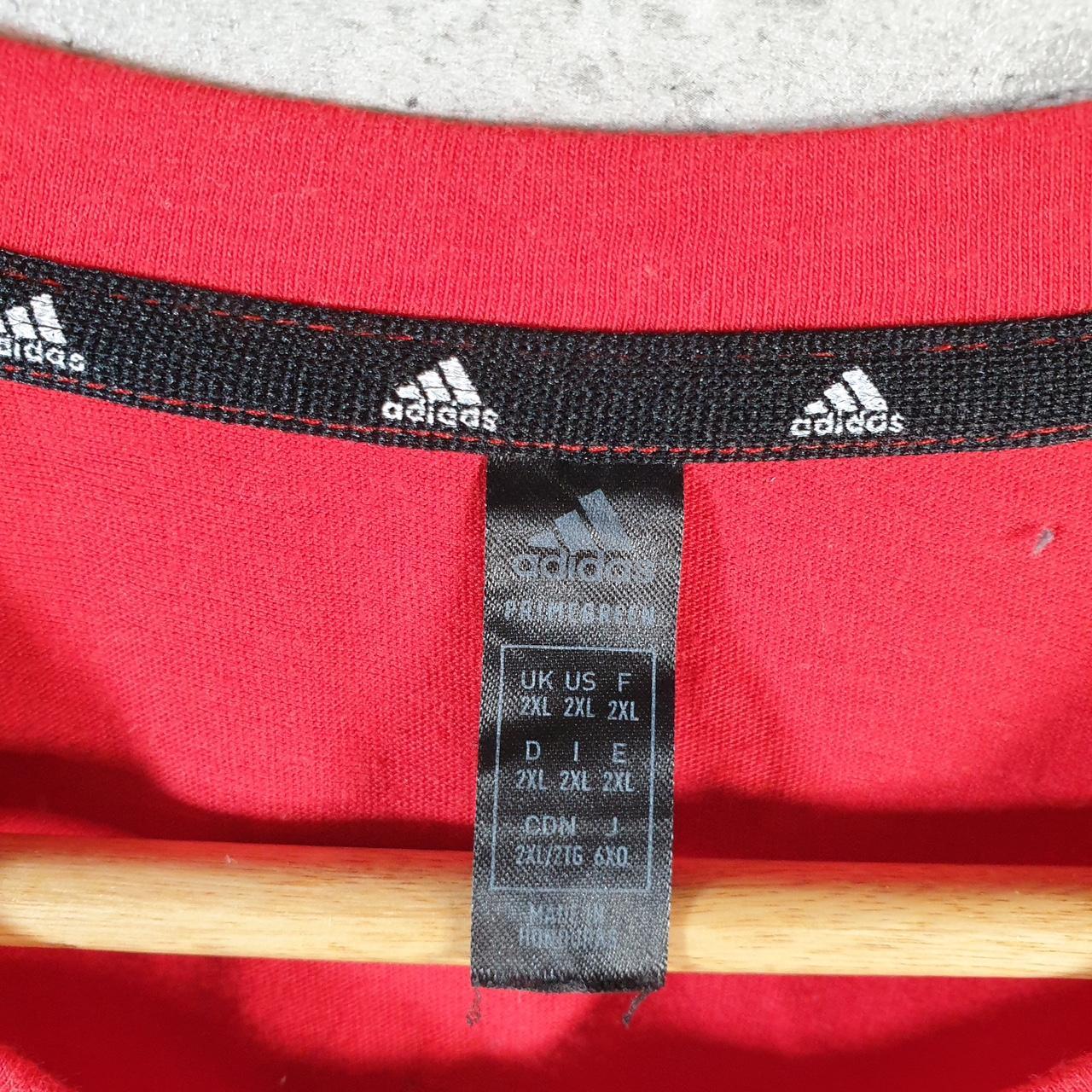 Vintage Adidas Primegreen T Shirt Men’s 2XL Red Three Stripes Athletic