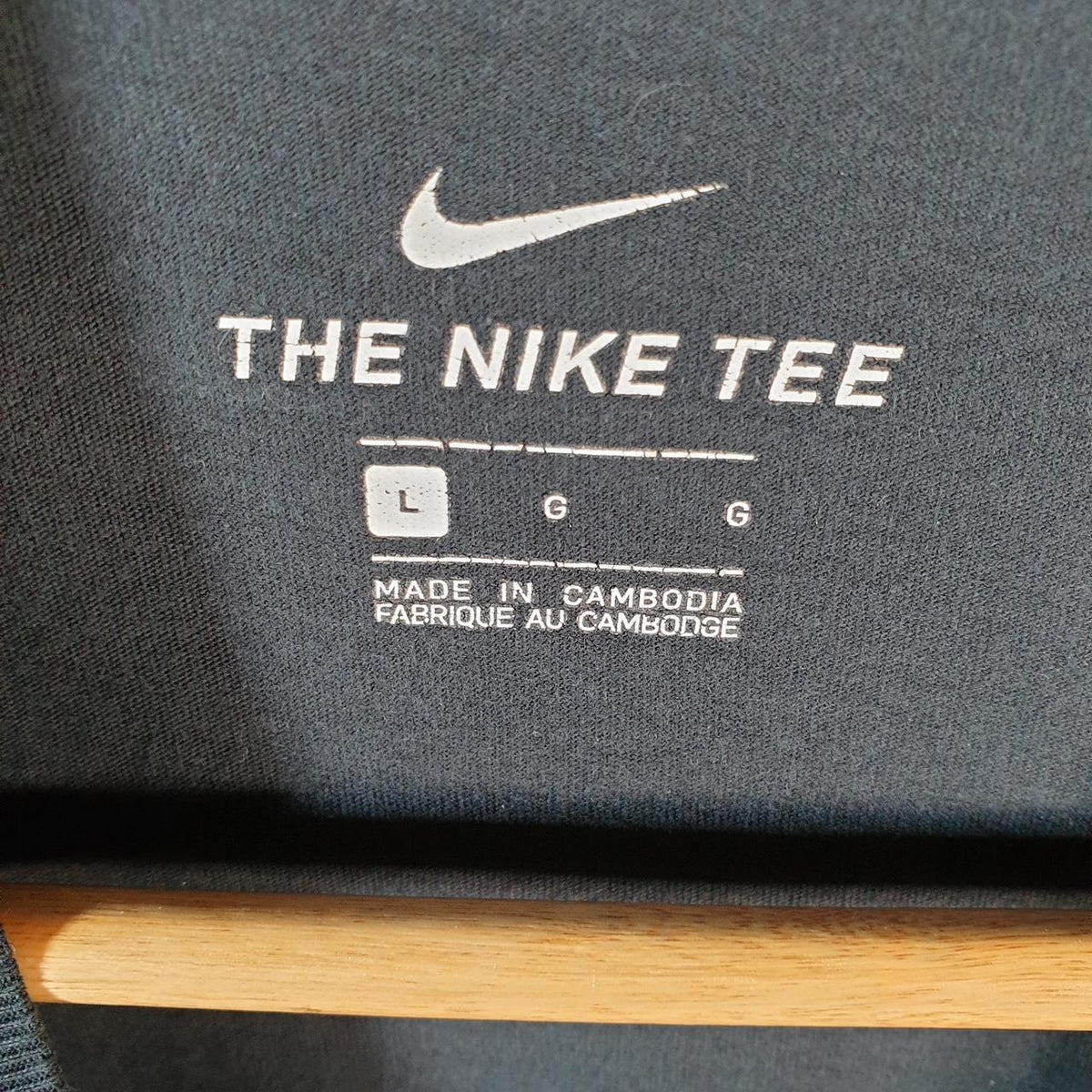 Vintage Nike Just Do It T Shirt Men’s Large Black Logo Swoosh Athletic C9886