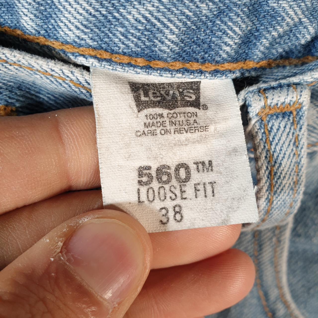 Vintage Levi’s 560 Baggy Shorts Jorts Cargo Mens W38 Blue Relaxed Denim