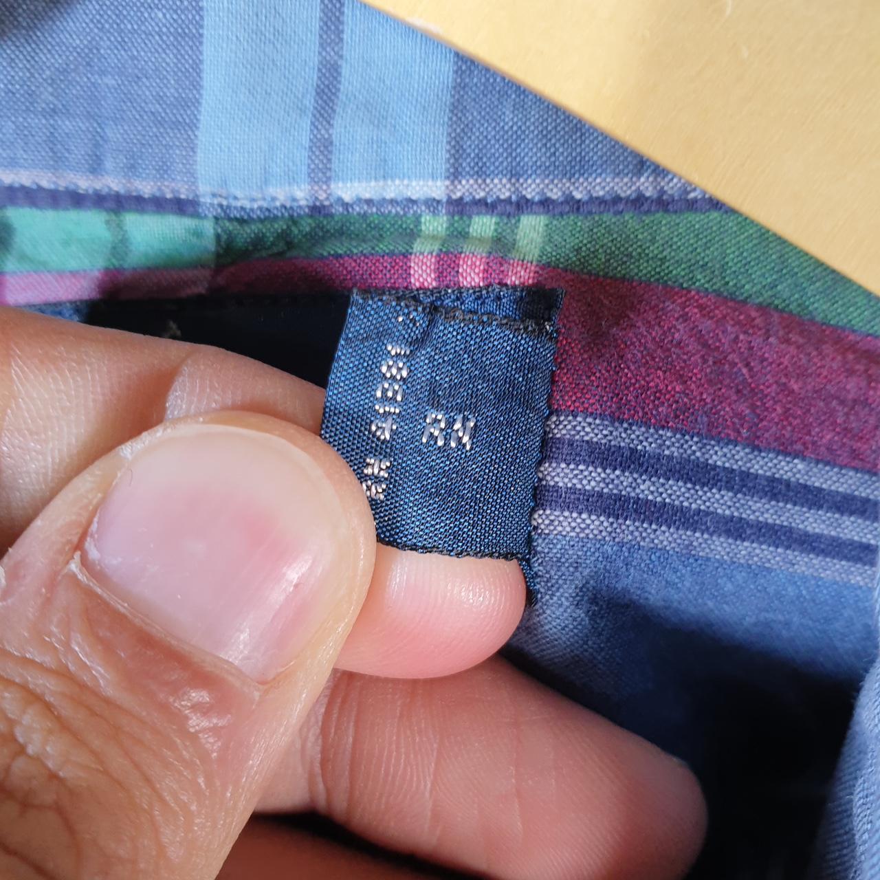 Vintage Ralph Lauren Button Down Shirt Men’s Medium Blue Checkered Blake Fit Cotton Pony