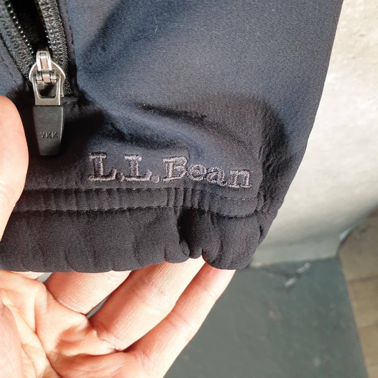 Vintage L.L. Bean Outdoors Nylon Jacket Mens XL Black Shell Soft Waterproof