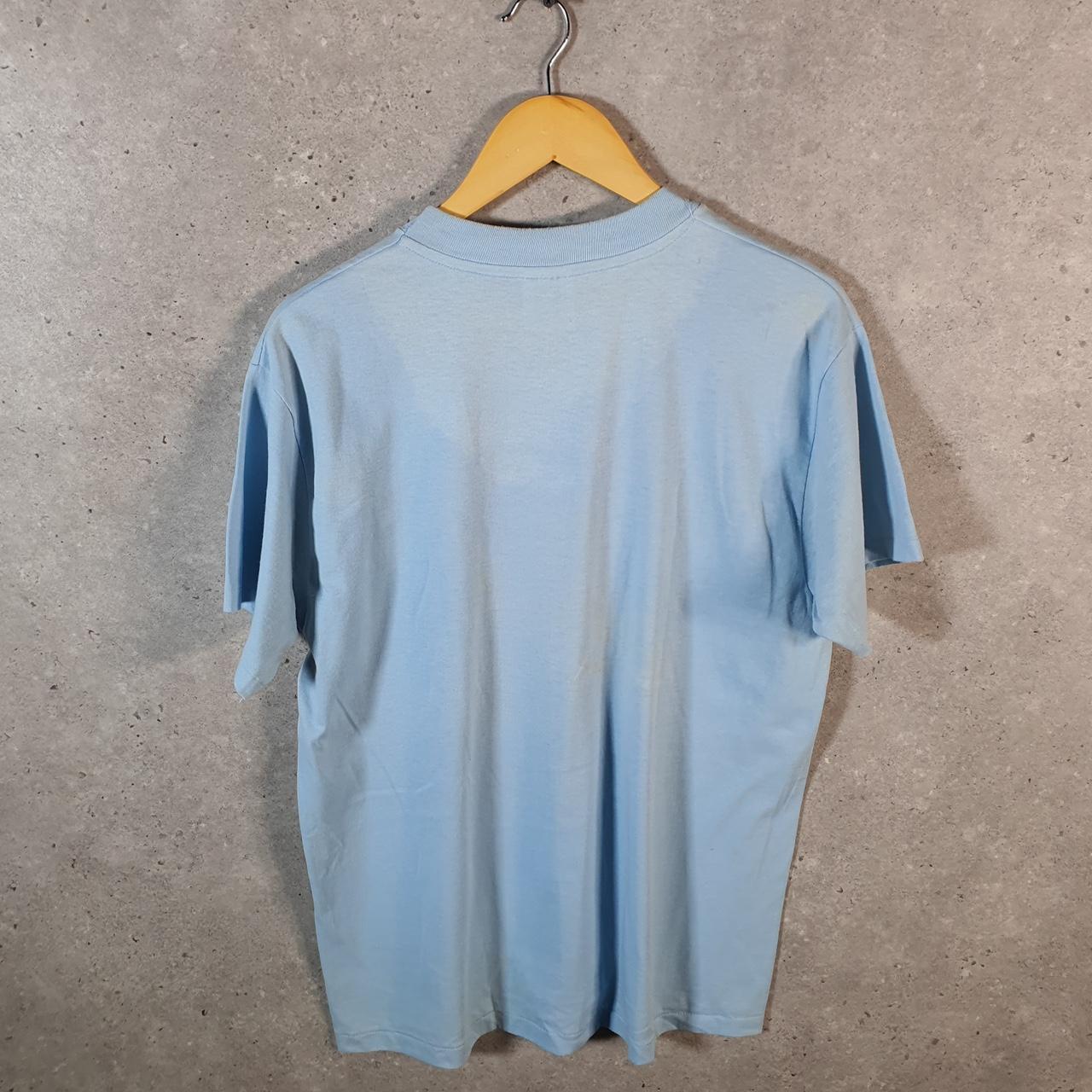 Vintage Hanes Flower Plants Graphic 90s USA Single Stitch T Shirt Men’s Large Blue