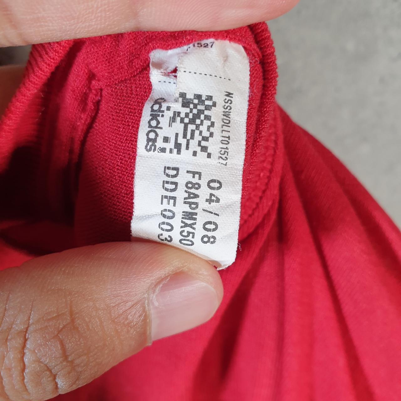 Vintage Adidas Spellout T Shirt Men’s 2XL Red Three Stripes Logo Athletic