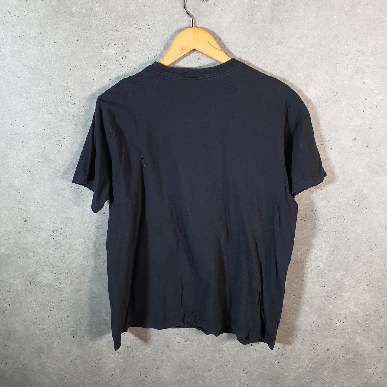 Vintage Nike Spellout T Shirt Womens Large Black Printed Single Swoosh Logo Athletic Big Fish Vintage