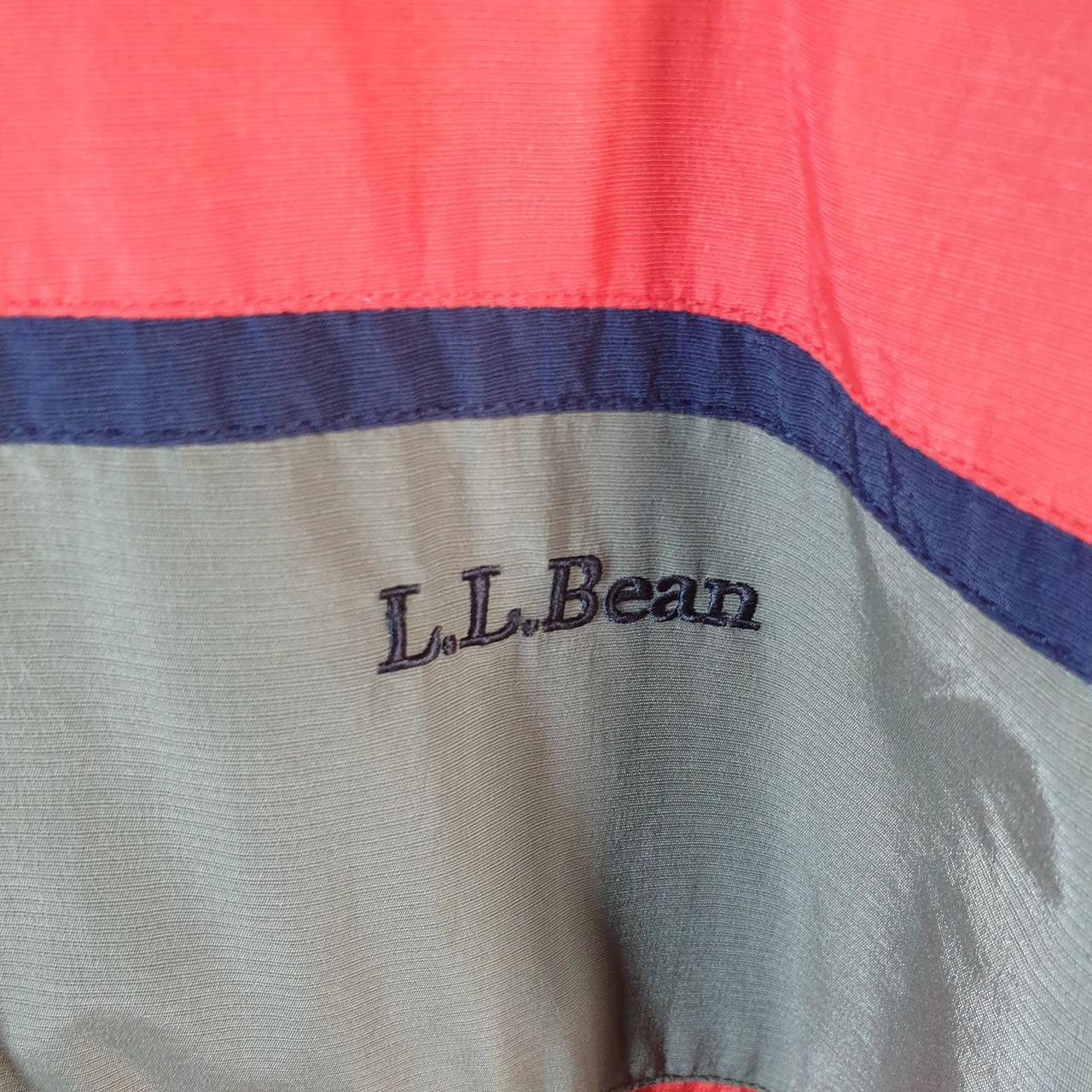Vintage L.L. Bean GoreTex Outdoors Nylon Jacket Mens Large Red Full Zip Waterproof