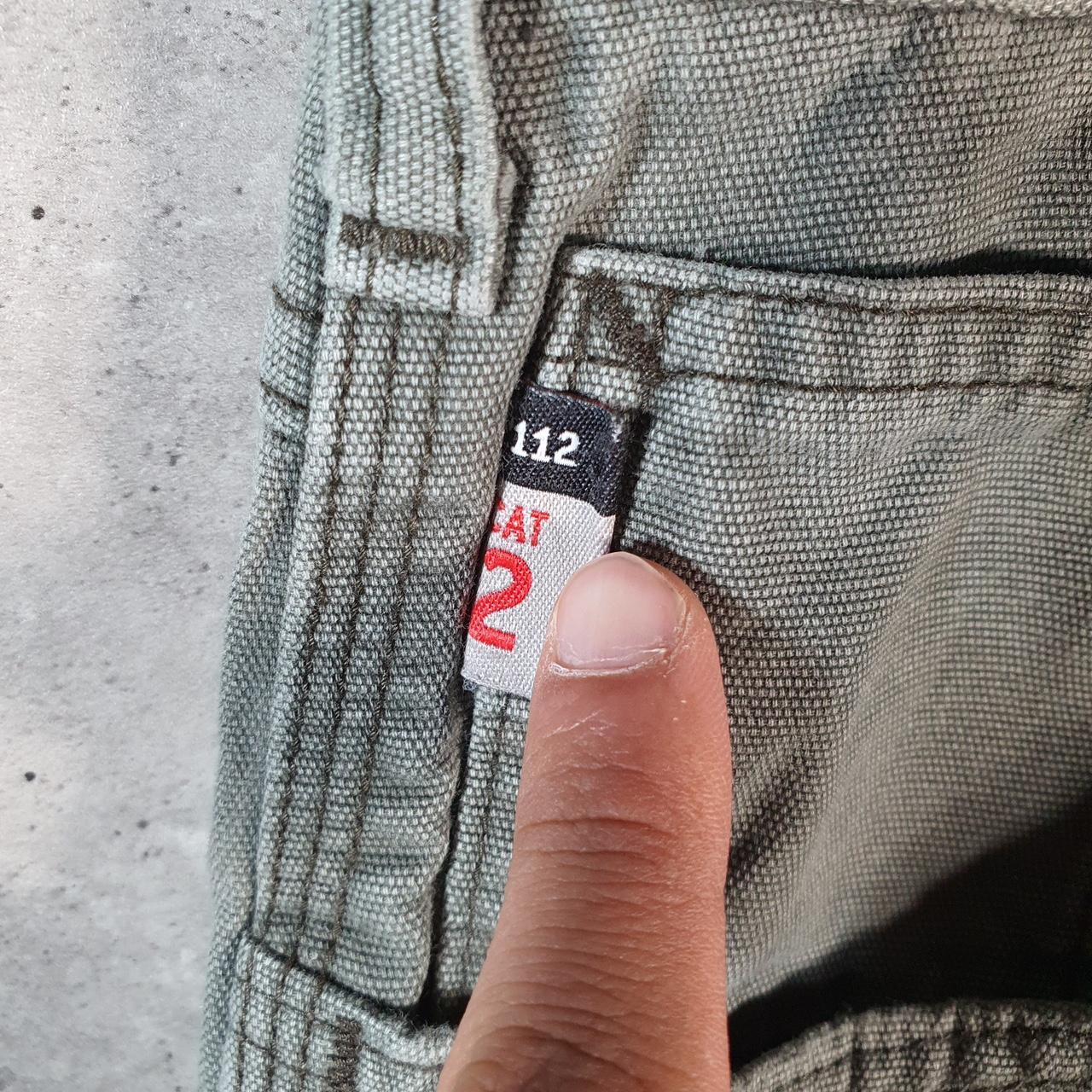 Vintage Carhartt Carpenter FR Trousers Mens W36 L32 Khaki Green Relaxed Fit Workwear USA