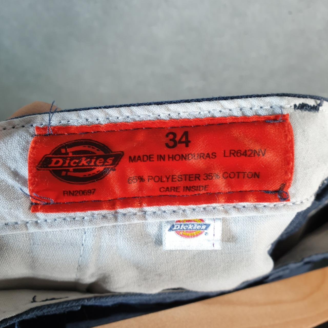 Vintage Dickies Baggy Chino Shorts Jorts Cargo Mens W34 Navy Blue Relaxed Fit