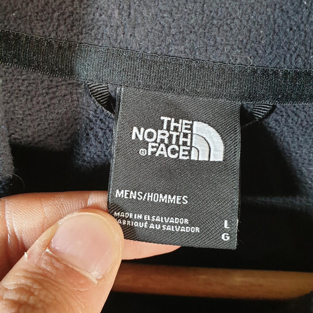 Vintage The North Face TNF Fleece Sweatshirt Mens Full Zip Large Black Embroidered Logo