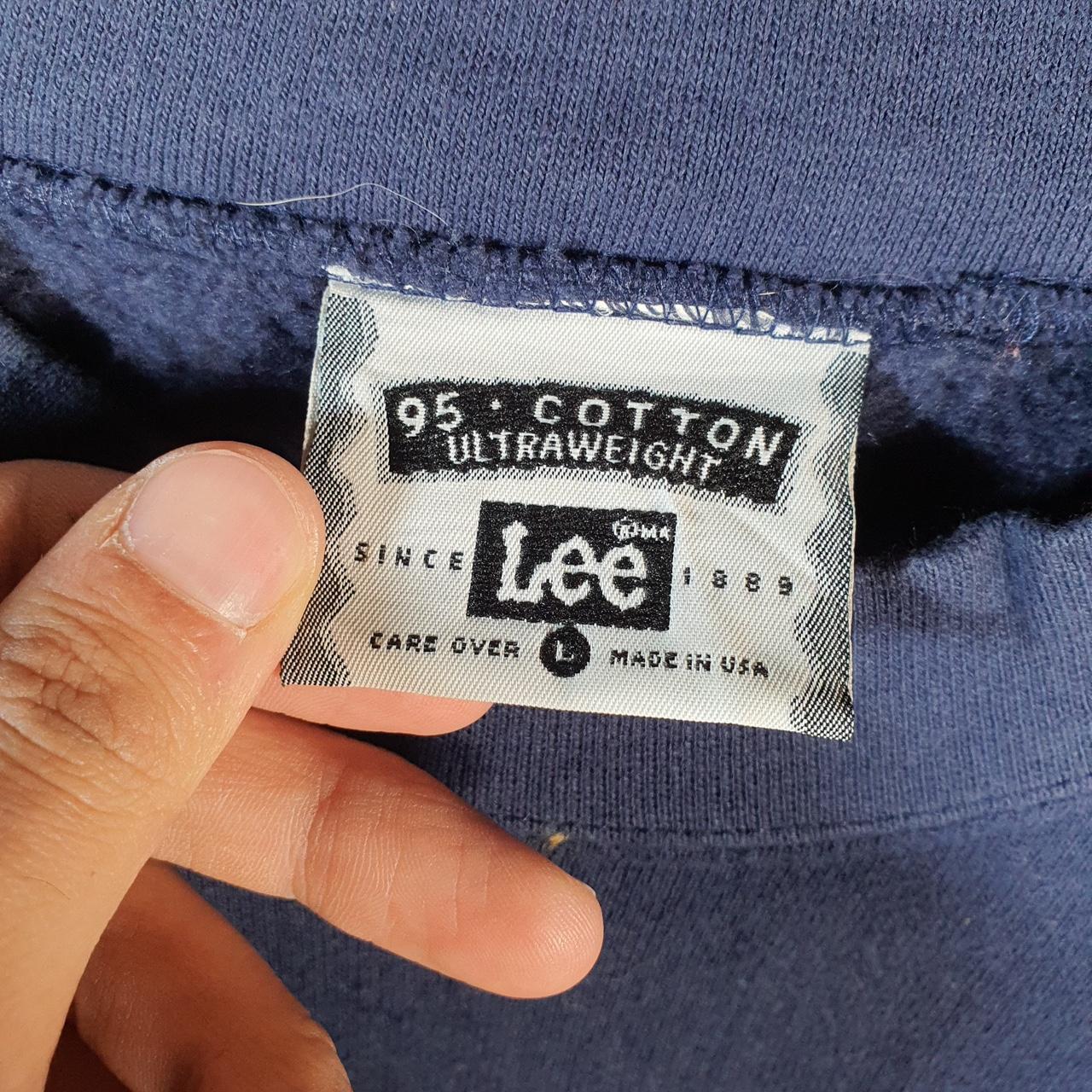 Vintage Lee Cotton Ultraweight Sweatshirt Men’s Large Navy Blue USA KAO Pullover