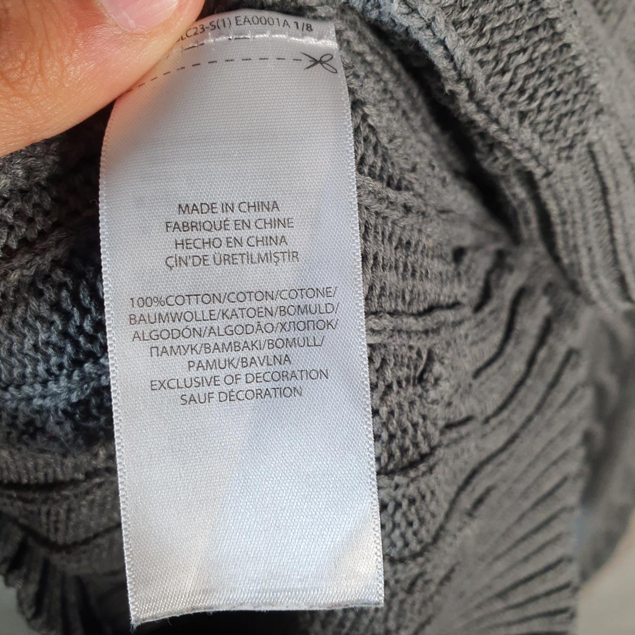 Vintage Ralph Lauren Polo Cable Knit Heavyweight Sweatshirt Womens XL Grey Pony C8864