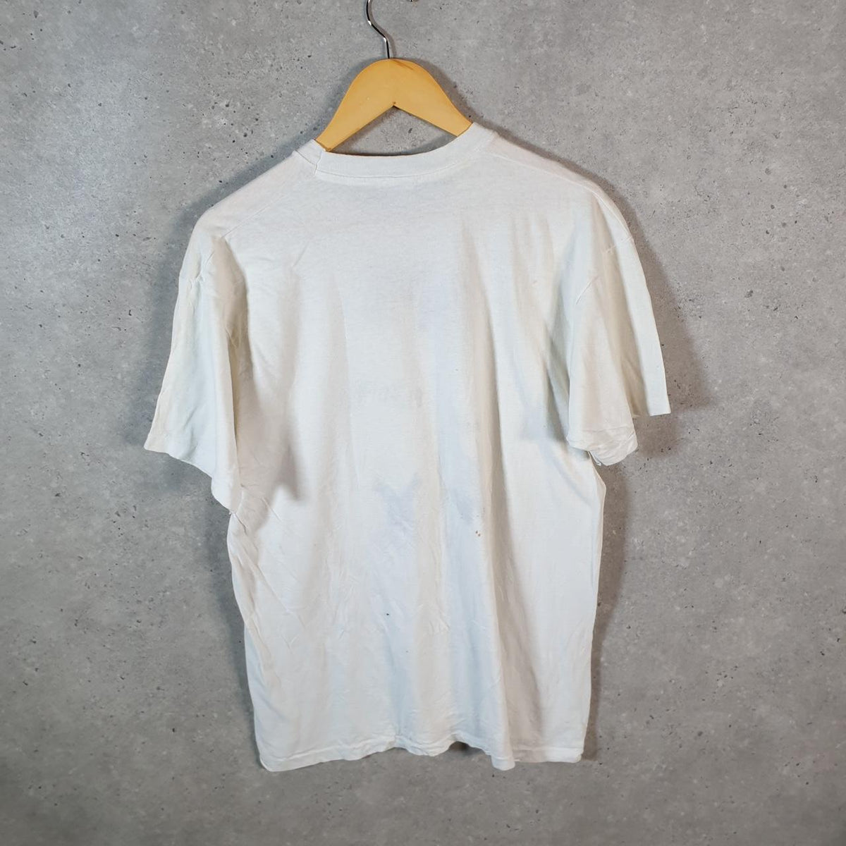Vintage Hanes AAX Pledge 1991 USA Single Stitch T Shirt Men’s XL White C9438