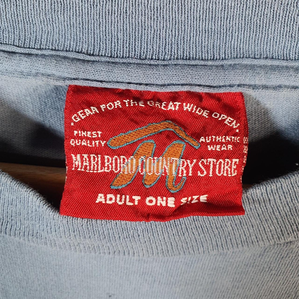 Vintage Marlboro Country Store Graphic 90s USA Single Stitch T Shirt Men’s XL Blue