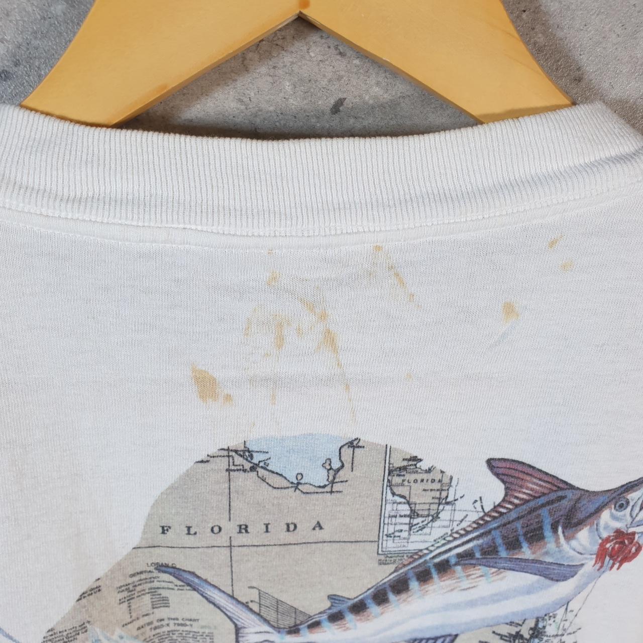 Vintage Oneita Power Florida Game Fish 90s USA Single Stitch T Shirt Men’s XL White